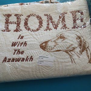 Azawakh Embroidered Heirloom Quilt